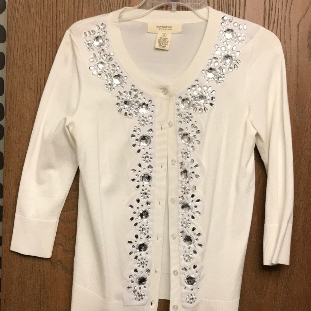 White Button-Up Sweater